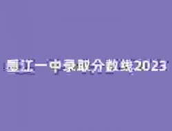 墨江一中录取分数线2023年