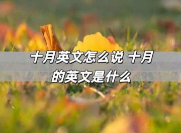 十月英文怎么说 十月的英文是什么