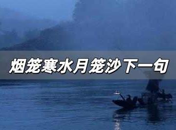 烟笼寒水月笼沙下一句是什么?
