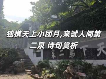 独携天上小团月,来试人间第二泉 诗句赏析